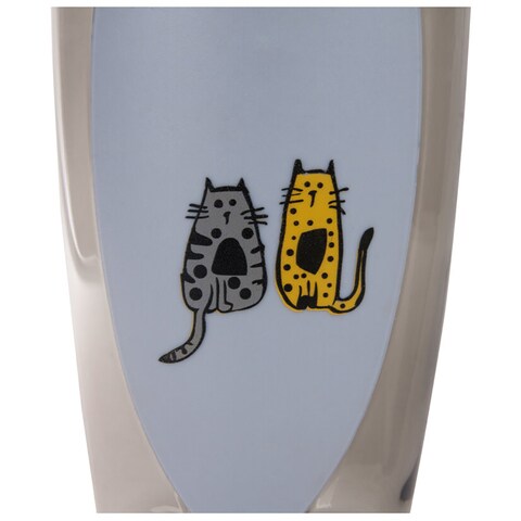 BiggDesign Cats in Istanbul Grey Water Bottle, Grey Color, 700 ml,  Cats Pattern, BPA Free