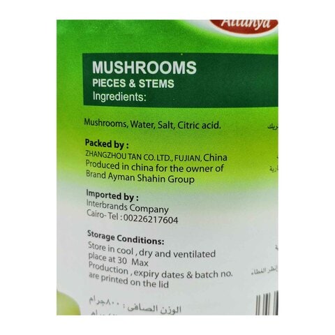 Al Tahya Pieces And Stems Mushrooms - 800 Gram