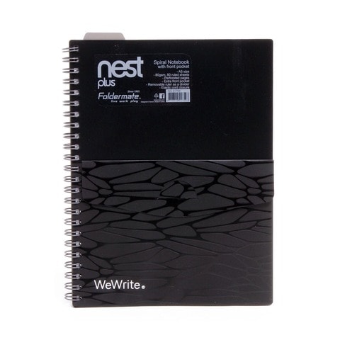 Foldermate Spiral Notebook With Front Pocket A5 Size