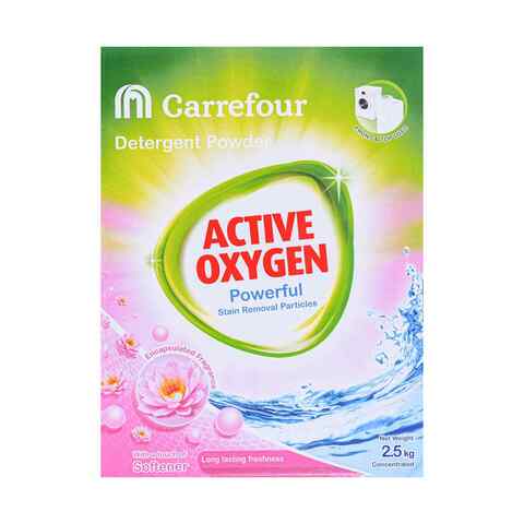 Carrefour Active Oxygen Powerful Softener Detergent Powder 2.5kg