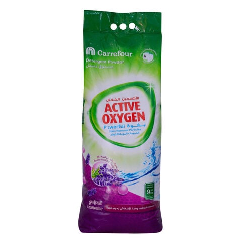 Buy Carrefour detergent powder top  front load lavender 9 Kg in Saudi Arabia