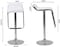 Lanny Bar Stool High Chair Office Hydraulic Chair T100G-9 Adjustable Up and Down For Kitchen Living room Restaurant and events-White