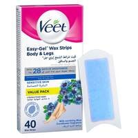 Veet Sensitive Skin Hair Removal Cold Wax Strips 40 PCS