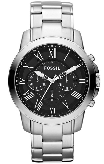 fossil men's metal watch