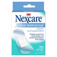Nexcare Clear Waterproof Bandages Plasters 25 mm x 72 mm 20 PCS