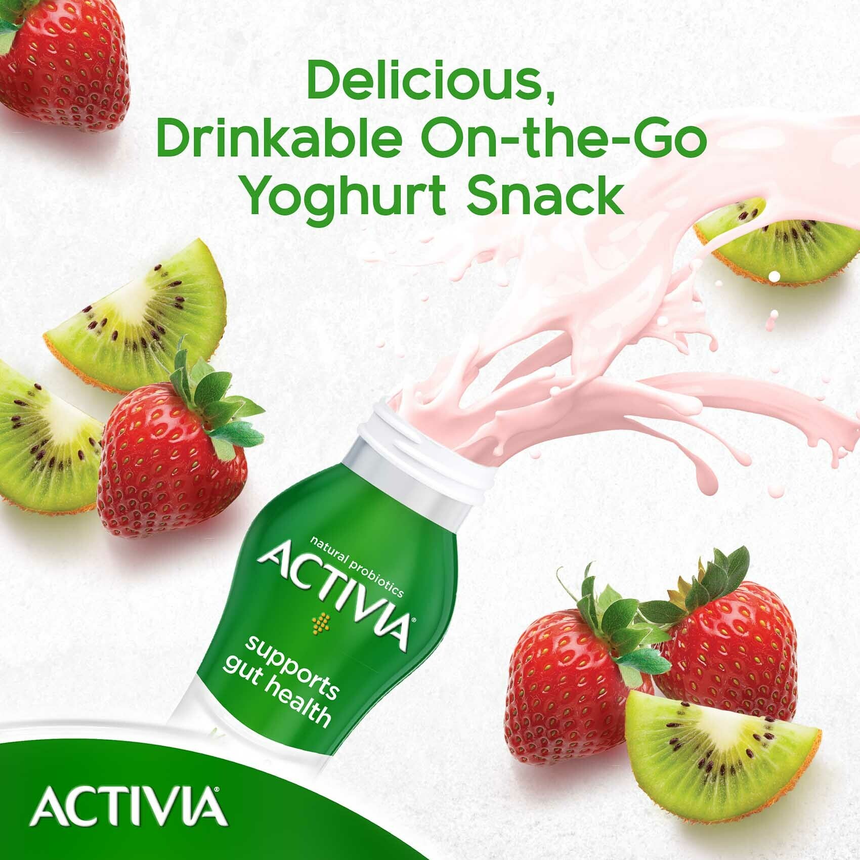 Buy Activia YoghurtGo Drinkable Youghurt Snack KiwiStrawberry 280ml Online Shop Fresh Food on