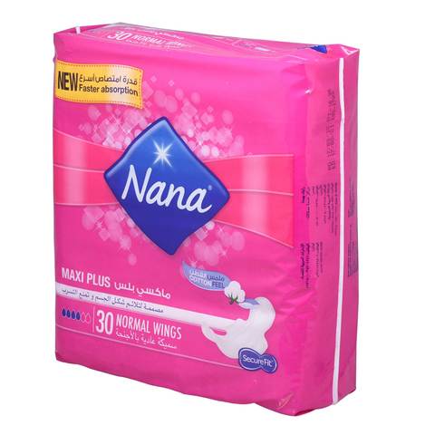 Nana Maxi Plus Normal Wings 30 Pads