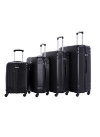 Parajohn Travel Luggage Suitcase Set Of 4, Trolley Bag, Carry On Cabin Bag, Lightweight Travel Bags With 360 Durable 4 Spinner Wheels, Hard Shell Luggage Spinner, (20&#39;&#39;, 24&#39;&#39;, 28&#39;&#39;, 32&#39;&#39;), Black