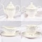 XIANGYU Dinner Set Porcelain Gold,97pcs tea set. New Ceramic Bone China, The rich and colorful designs with real 24K gold