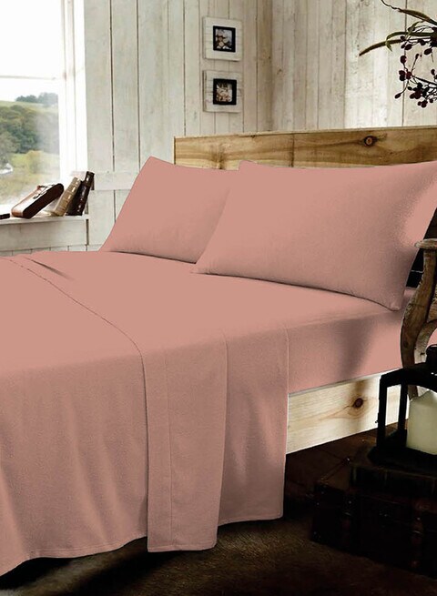 Brown single fitted sheet