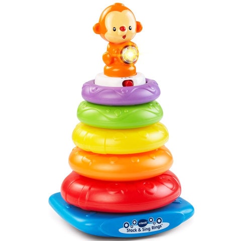 VTech Stack And Discover Rings 80-166303 Multicolour Pack of 6