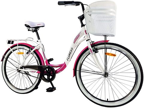 Mogoo Floress 26 Inch Bicycle Single Speed (Pink)