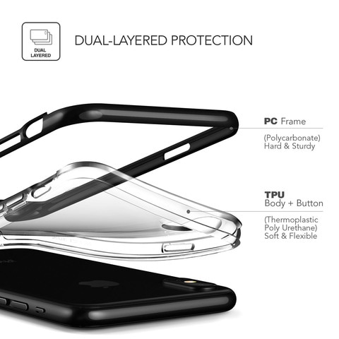 VRS Design Crystal Bumper designed for iPhone X cover / case - Black