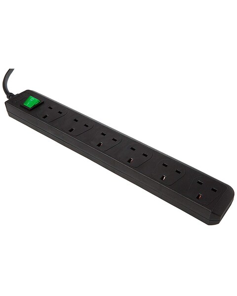 Brennenstuhl Eco Line Socket 6 Fold 1.5 Metre Black