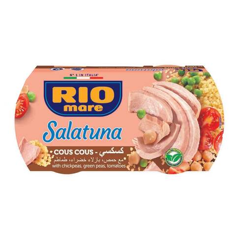 Rio Mare Salatuna Couscous With Chickpeas Green Peas Tomatoes 160g Pack of 2