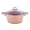 Home Maker Granite Casserole With Lid Pink 24cm
