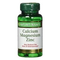 Nature&#39;s Bounty Calcium Magnesium Zinc Mineral Supplement 100 Coated Caplets