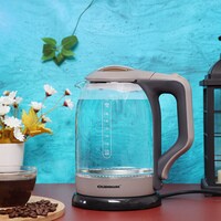 Olsenmark Illuminating Glass Kettle   Boil Dry Protection &amp;amp; Auto Shut Off   Fast Boil &amp;amp; Easy To Clean   Ideal For Hot Water, Tea Or Coffee   1.8L Cordless Kettle   1500W