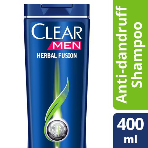 Clear Men Men&#39;s Anti-Dandruff Shampoo  Herbal Fusion  400ml