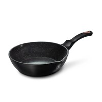 Berlinger Haus Aluminium Deep Frypan 24 cm with Two Mouth and Protector, Black Rose Collection, Black, Hungary