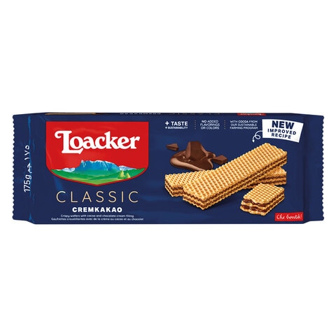 Loacker Crispy Wafers Filled Wit Cocoa &amp; Chocolate Cream 175g