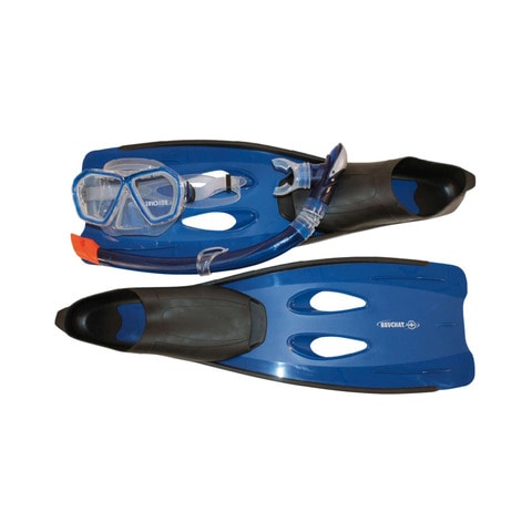 Beuchat Trio Plus 500 Snorkeling Set 42-43 Blue Pack of 4