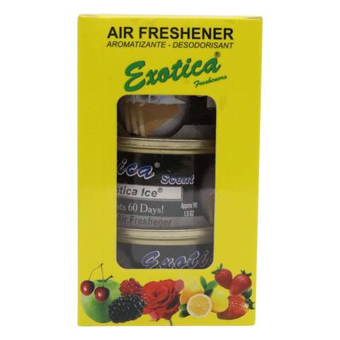 Buy Exotica Organic Air Freshener Exotica Ice Multicolour Pack of 3 Online  - Shop Automotive on Carrefour UAE
