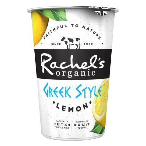 Rachel&#39;s Organic Greek Style Lemon Yoghurt 450g
