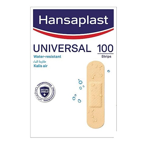 Hansaplast Universal Plasters Water-Resistant &amp; Strong Adhesion 100 PCS