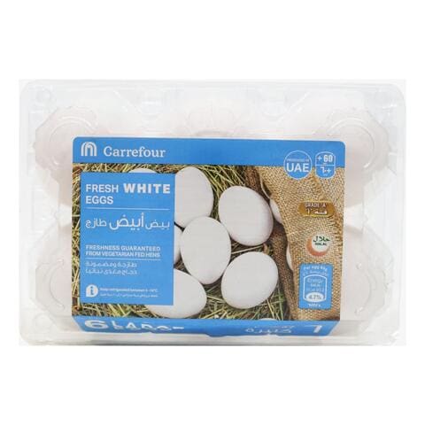 Carrefour Fresh Large White Eggs 6 PCS