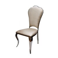 Jilphar Furniture Highback Silver Stainless Dining Chair JP1049B
