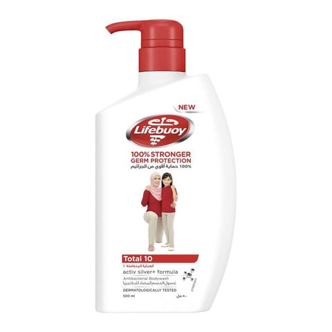 Lifebuoy Antibacterial Body Wash For Bath And Shower Hygiene Total 10 For 100% Stronger Germ protection