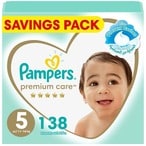 Buy Pampers Premium Care Taped Baby Diapers Size 5 (11-16kg)  138 Diapers in UAE