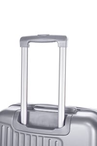 Senator Hard Case Large Suitcase Luggage Trolley For Unisex ABS Lightweight Travel Bag with 4 Spinner Wheels KH1075 Silver White