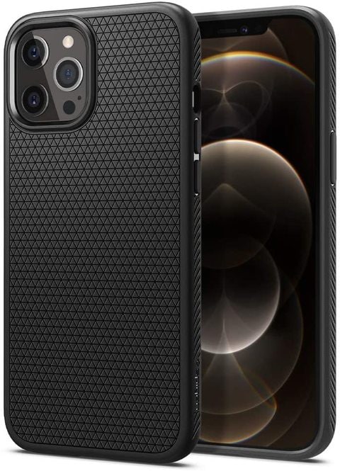 Spigen Liquid Air designed for iPhone 12 case and iPhone 12 PRO case/cover (6.1 inch) - Matte Black