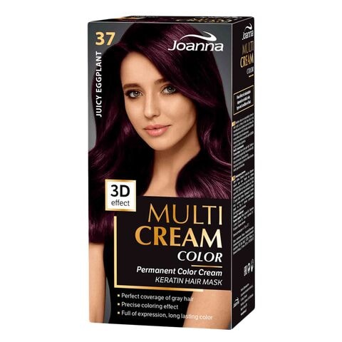 Buy Joanna Hair Color Multi Cream 3D Effect 37 Juicy Eggplant Online ...