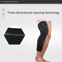Aiwanto 2Pcs  Full Leg Compression Sleeves Stretch Long Leg Sleeve for Running Basketball Football Cycling