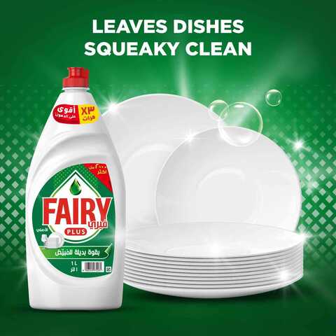 Fairy Plus Original Dishwashing Liquid Soap With Alternative Power To Bleach 600ml