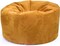 Luxe Decora Pluche Water Repellent Suede Bean Bag With Filling (Compact, MAndarin Orange)