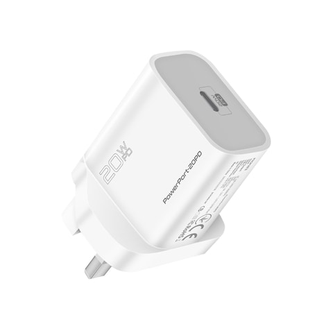 Buy Promate Usb C Power Delivery Wall Charger w Fast Charging Compact Power Adapter With Type C Power Delivery And Automatic Voltage Regulation For Iphone 12 12 Mini 12 Pro 12 Pro Max Galaxy Online Shop