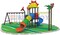 Rainbow Toys - Outdoor Children Playground Set Garden Climbing Frame Swing Slide 6.7 * 4.6 * 3.3 Meter RW-12024