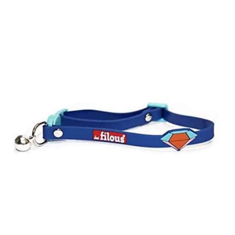Pvc Cat Collar With Safety Buckle Dark Blue
