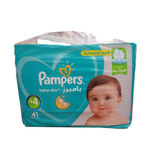 Pampers Baby-Dry Diapers Size 4 41 Count 10-15 kg