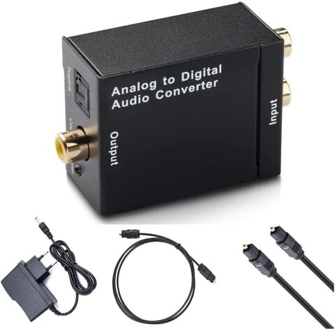 Buy Analog to Digital Audio Converter R/L RCA 3.5mm AUX to DKURVE&reg; Coaxial Toslink Optical Audio Adapter with Cable for Blu-ray Player DVD AV Amp Online - Shop Electronics