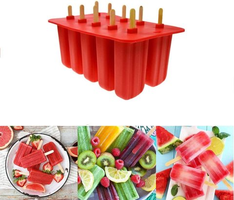 Beauenty - Silicone Ice Cream Mould Popsicle Mold Ice Tray Puck Popsicle Frozen Mold Shape Diy Ice Cream Tools