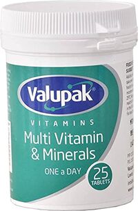 Valupak Multi Vitamin And Minerals - 25 Tablets
