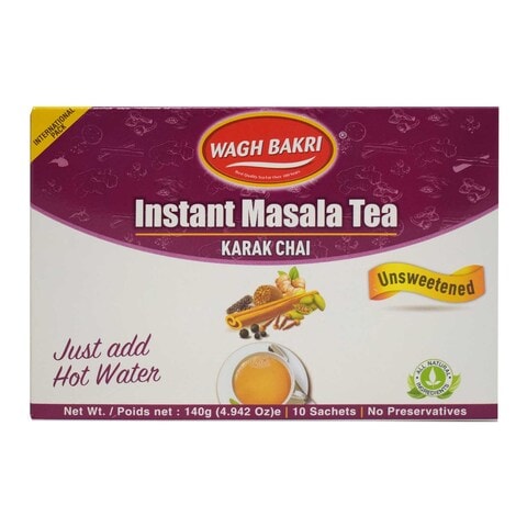 Wagh Bakri Unsweetened Instant Tea Premix Masala Chai 140g