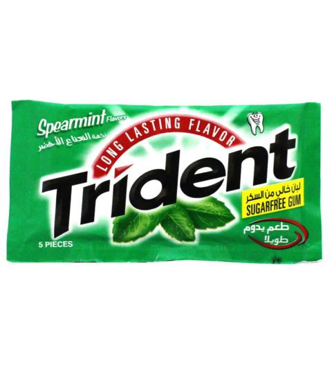 Trident Spearmint Flavored Chewing Gum - 5 Count