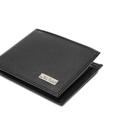 Inahom Bi-Fold Organised Wallet Flat Nappa Genuine and Smooth Leather Upper IM2021XDA0007-001-Black