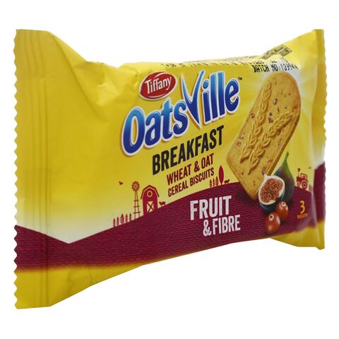 Tiffany Oatsville Breakfast Fruit And Fibre Cereal Biscuits 50g Pack of 12